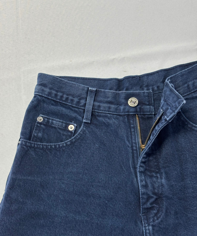 New Time Dark Blue High-Waisted Straight Leg Denim Jeans