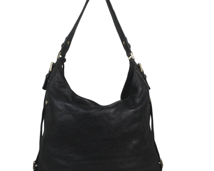 Michael Kors Black Pebbled Leather Hobo Bag