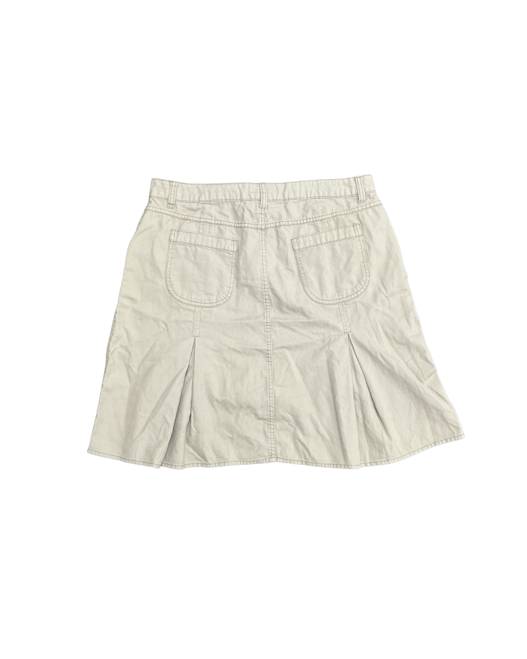 Faded Glory Originals Beige Cotton Cargo A-Line Skirt - XL