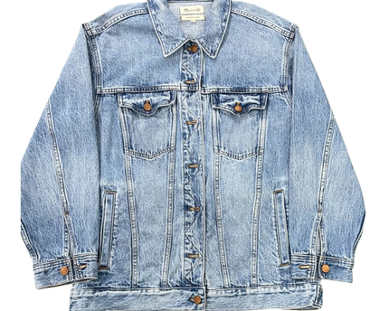 Madewell Blue Oversized Trucker Denim Jacket