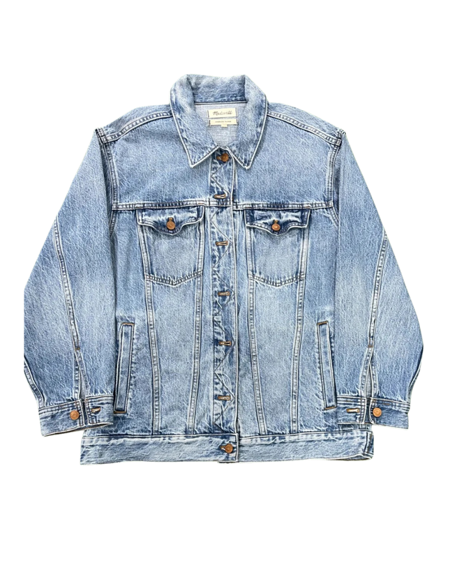 Madewell Blue Oversized Trucker Denim Jacket