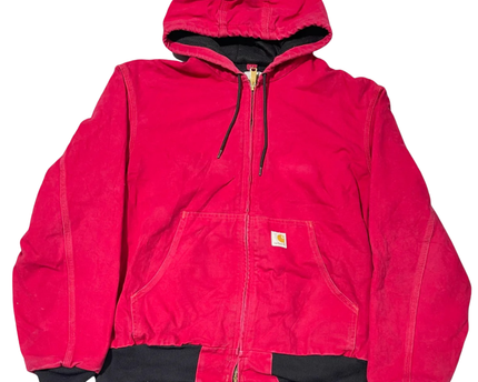 Carhartt Red Canvas Hooded Active Jacket
