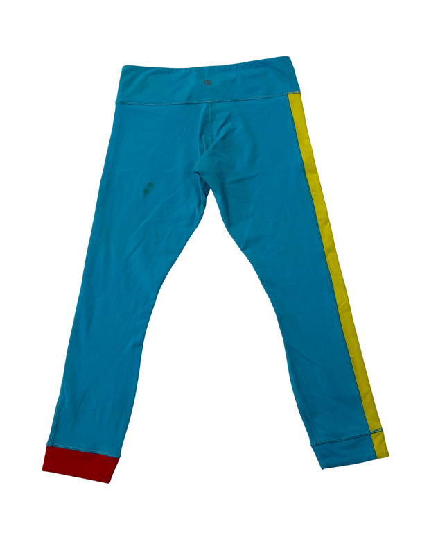 Lululemon Sportswear Blue Cropped Colorblock Leggings