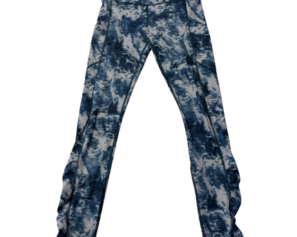 Lululemon Blue and White Tie-Dye Performance Leggings