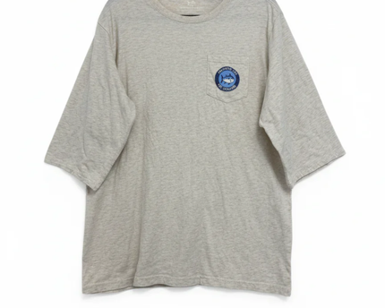 Southern Tide Grey Skipjack Graphic Pocket Tee