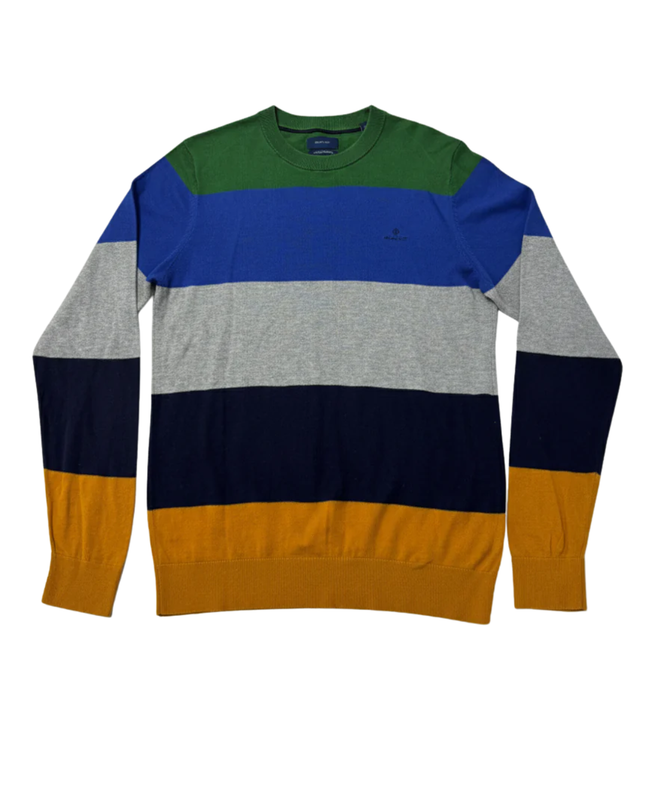 GANT Multicolor Striped Cotton Cashmere Sweater