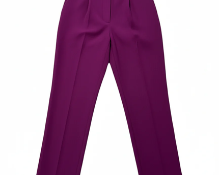 ZARA Purple High-Waisted Straight Leg Trousers