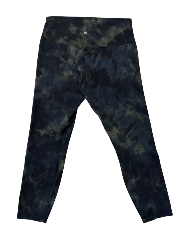 Lululemon Dark Green Tie-Dye High-Rise Athletic Leggings