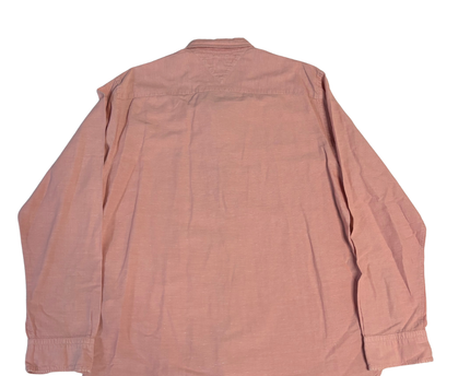 Tommy Hilfiger Pink Cotton Linen Long Sleeve Button-Down Shirt
