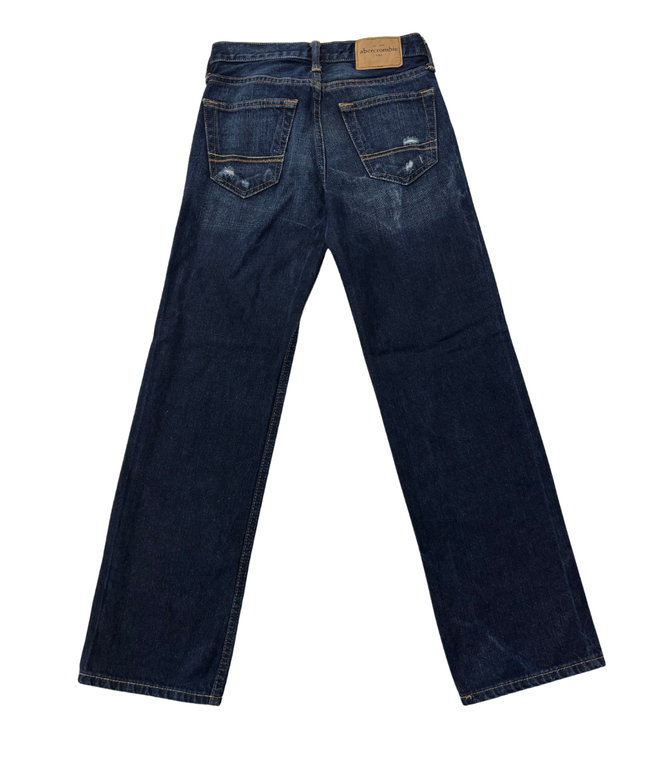 Abercrombie & Fitch Kids Dark Blue Distressed Straight Leg Jeans