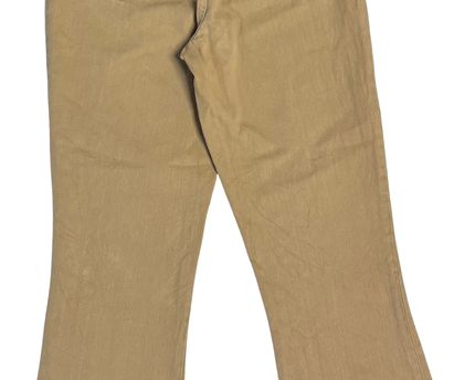 Lauren Ralph Lauren Tan Floral Embroidered Straight Leg Jeans