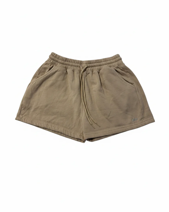Alo Yoga Beige High-Waist Accolade Sweat Shorts
