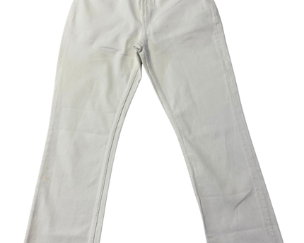 Zara White High-Rise Straight Leg Jeans