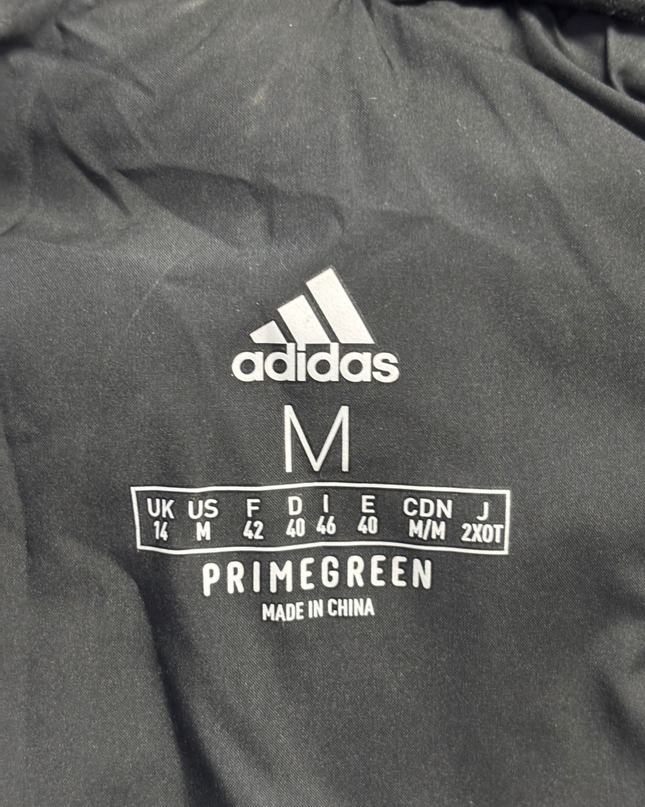 adidas Black Longline Puffer Down Hooded Jacket