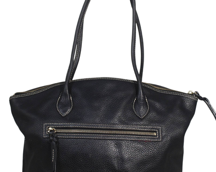 Dooney & Bourke Black Pebbled Leather Tote Bag