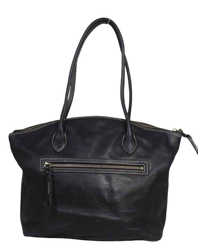 Dooney & Bourke Black Pebbled Leather Tote Bag