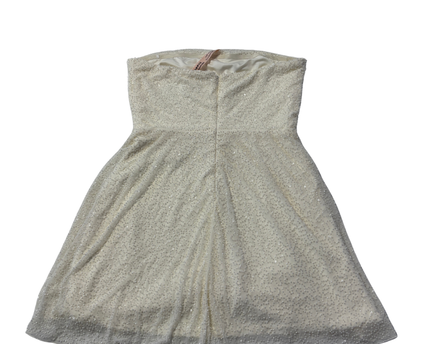 Oh Polly White Beaded Strapless Mini Dress W/Tags