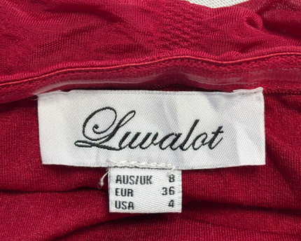 Luvalot Red Ruched Spaghetti Strap Mini Dress