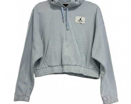 Jordan Light Blue Cropped Flight Hoodie