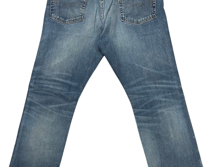 Polo Ralph Lauren Blue Straight Leg Distressed Jeans