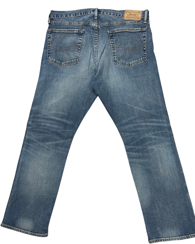 Polo Ralph Lauren Blue Straight Leg Distressed Jeans