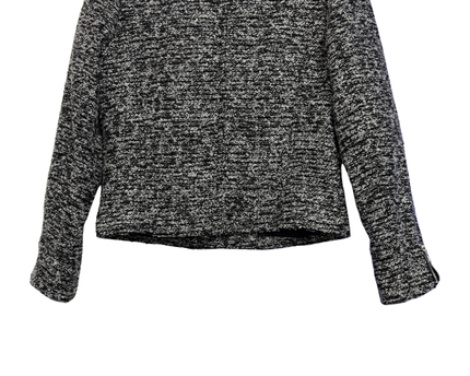 H&M Black and White Bouclé Moto Style Jacket