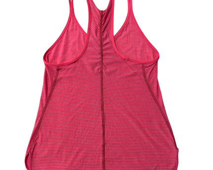 Lululemon Bright Pink Striped Racerback Activewear Tank Top