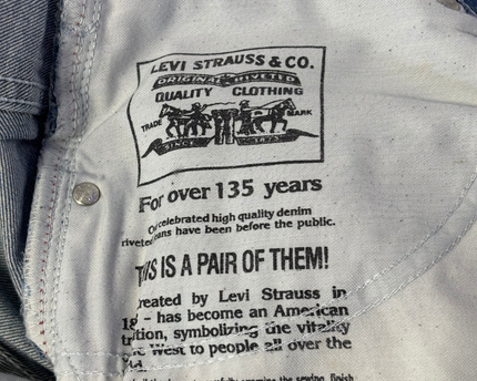 Levi's 504 Straight Fit Blue Denim Jeans