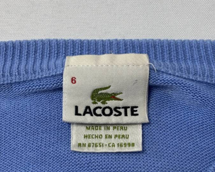 Lacoste Light Blue Crew Neck Knit Sweater