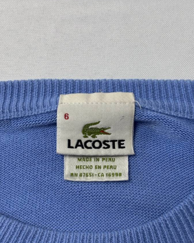 Lacoste Light Blue Crew Neck Knit Sweater
