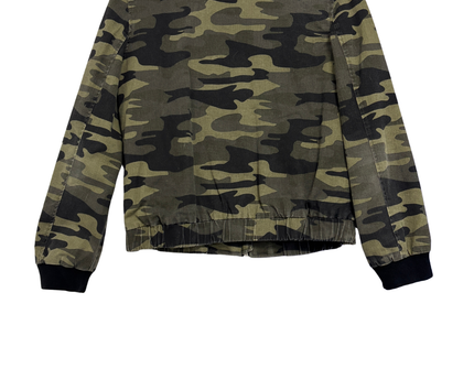 Zara Camouflage Patchwork Bomber Jacket