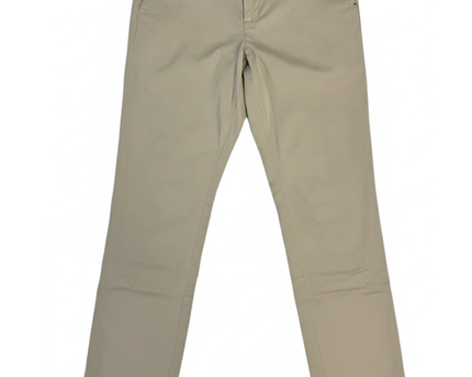 Zara Beige Slim-Fit Ankle-Zip Pants