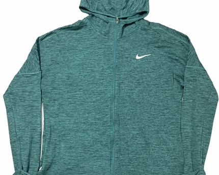 Nike Green Running Dri-FIT Full-Zip Hooded Sports Jacket