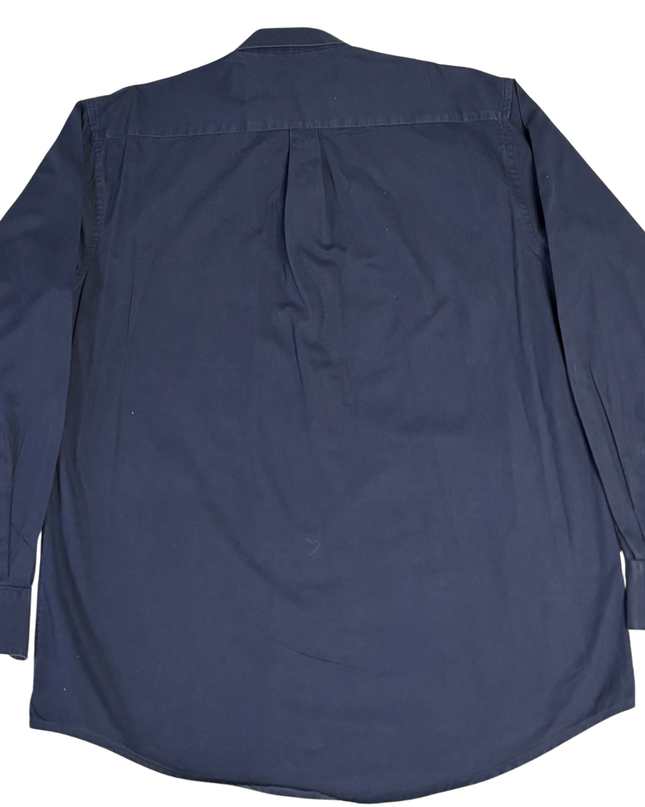 Tommy Hilfiger Classic Navy Blue Long Sleeve Button-Down Shirt