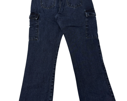 Zara Dark Blue Cargo Style Straight Leg Jeans
