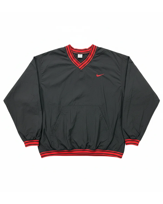 Nike Black V-Neck Windbreaker Pullover Sports Upper