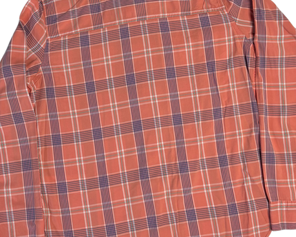 Abercrombie & Fitch Coral Plaid Button-Down Shirt