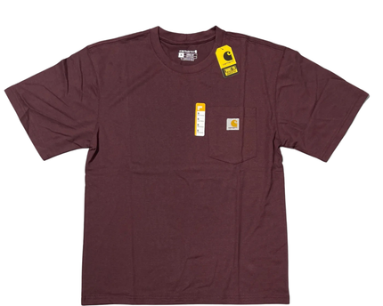 Carhartt Burgundy Heavyweight Loose Fit Pocket T-Shirt W/Tags