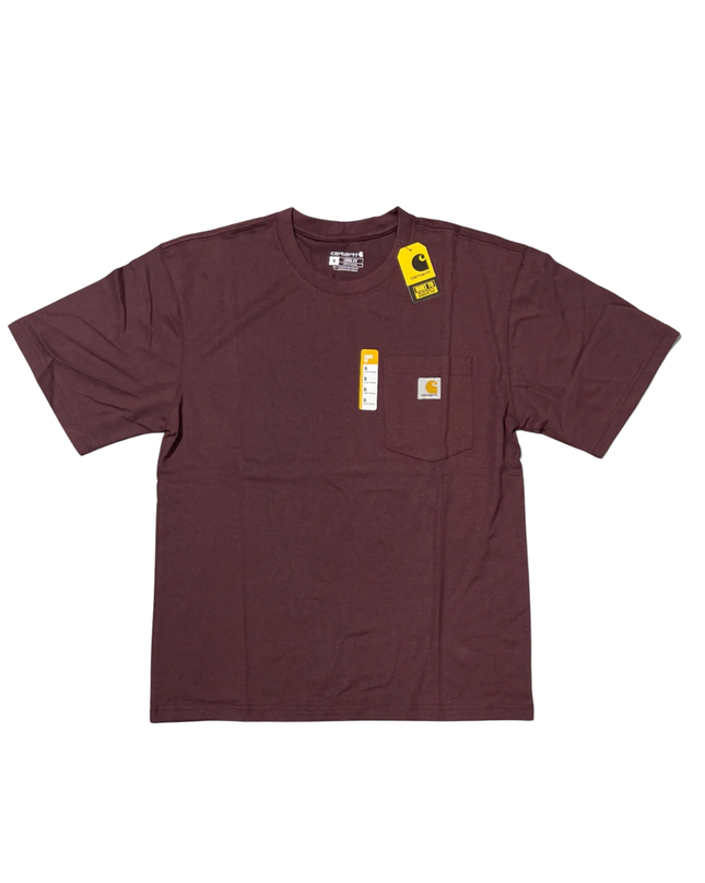 Carhartt Burgundy Heavyweight Loose Fit Pocket T-Shirt W/Tags
