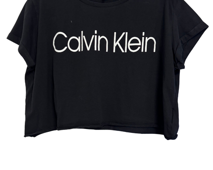 Calvin Klein Jeans Black Logo Crop Top
