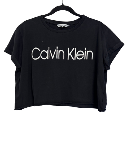 Calvin Klein Jeans Black Logo Crop Top