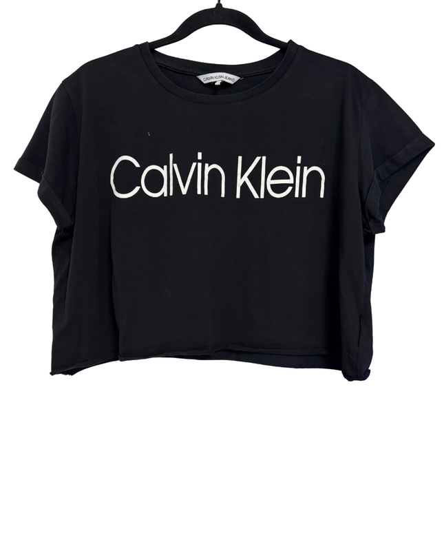 Calvin Klein Jeans Black Logo Crop Top