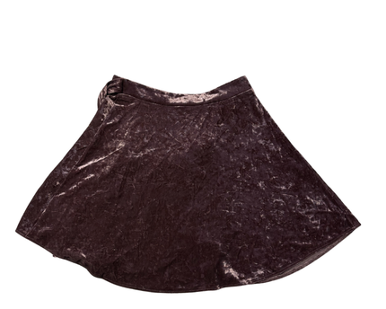 American Eagle Mauve Velvet Wrap Mini Skirt