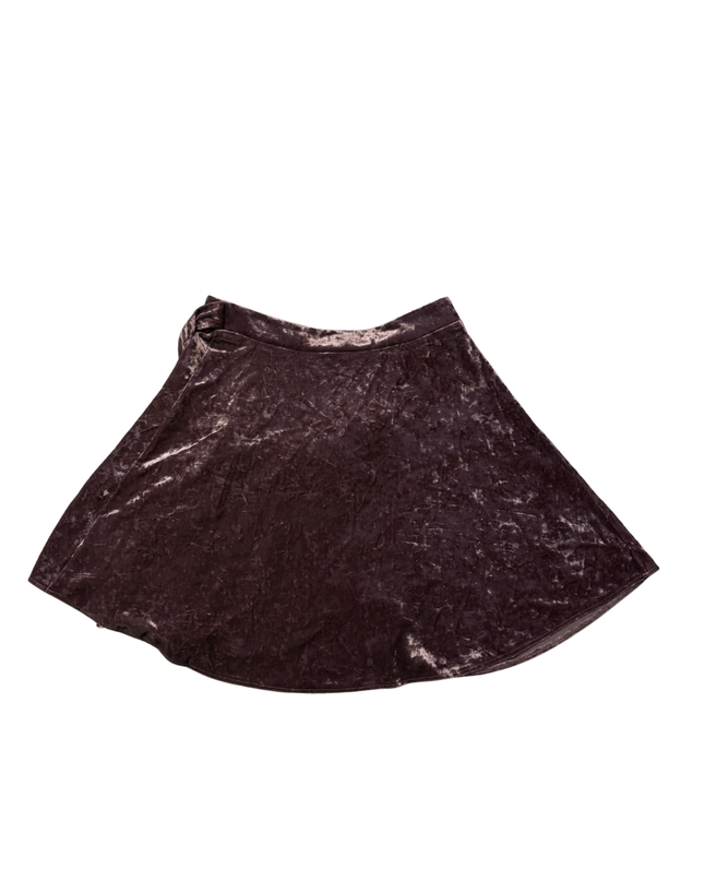 American Eagle Mauve Velvet Wrap Mini Skirt