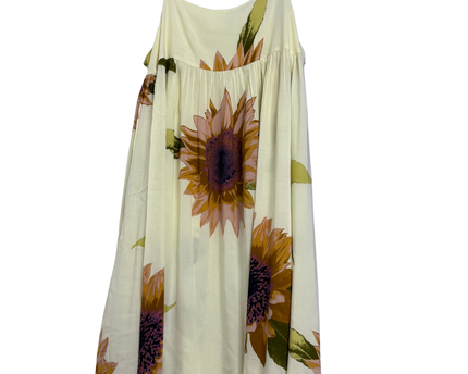 Kimchi Blue Cream Sunflower Floral Midi Dress
