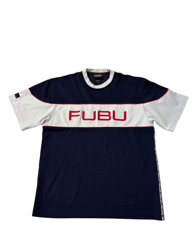Vintage FUBU Navy Block Logo T-Shirt