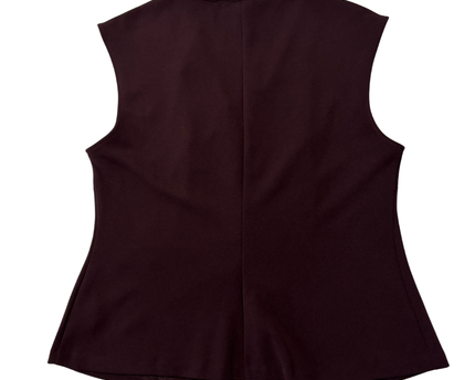 H&M Dark Purple Button-Front V-Neck Sleeveless Vest