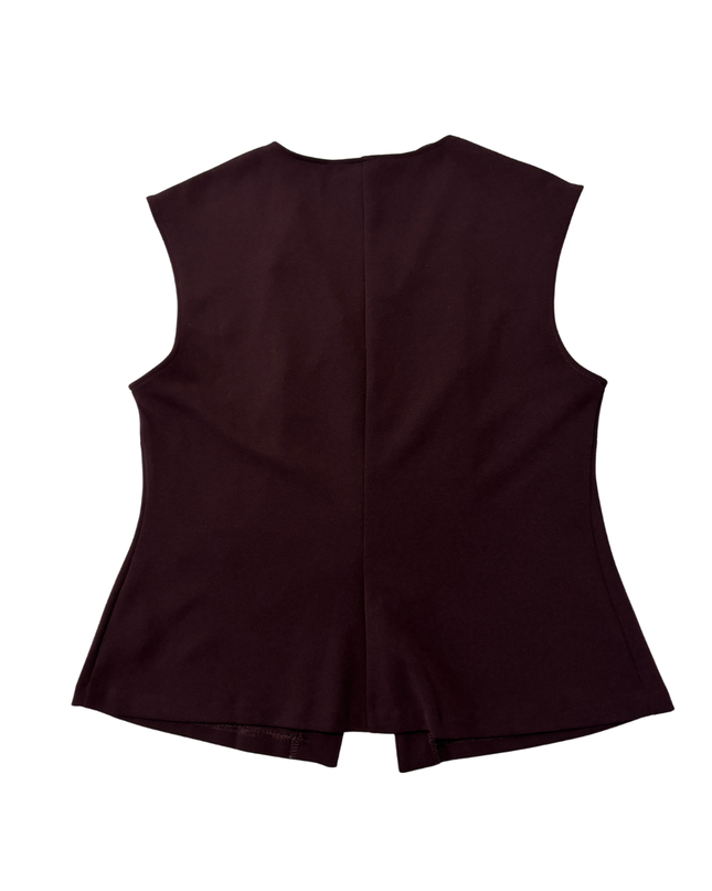 H&M Dark Purple Button-Front V-Neck Sleeveless Vest