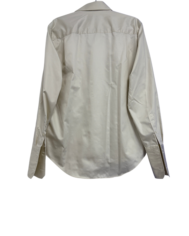 Next Cream Regular Fit Pure Cotton Shirt with French Cuffs