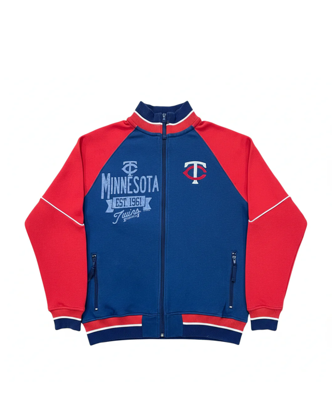 G-III Sports by Carl Banks Navy Blue Minnesota Twins Full Zip Jacket